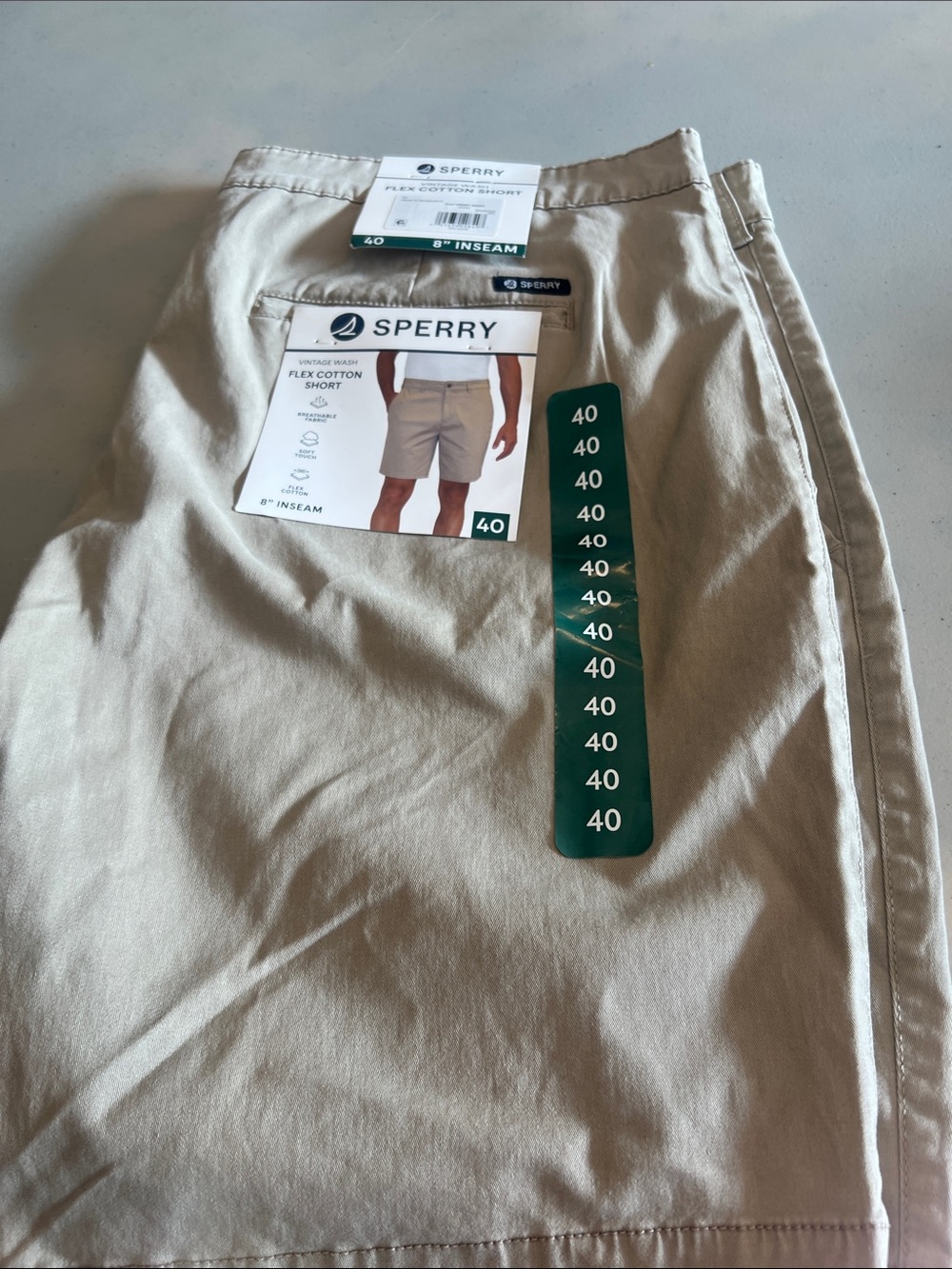 Mens sperry  tan shorts size 40